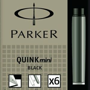 Мини-картридж для перьевой ручки Parker черный (6 шт. к в коробке)